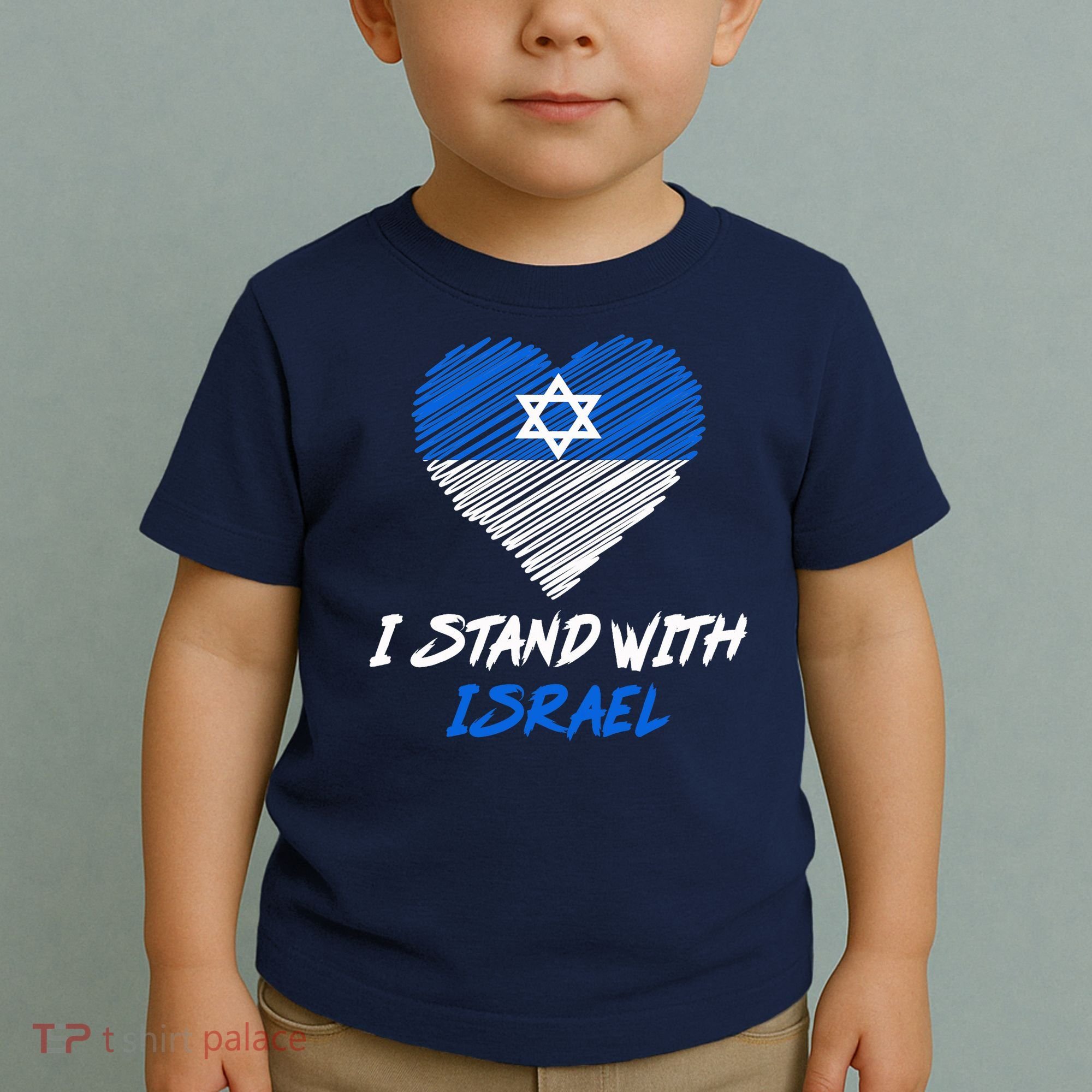 Support Israel I Stand With Israel Israeli Flag Toddler T-Shirt