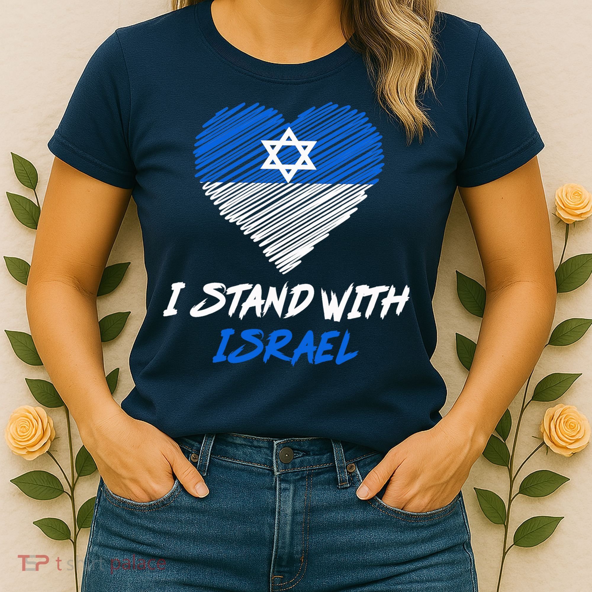 Support Israel I Stand With Israel Israeli Flag Women's T-Shirt