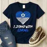 Support Israel I Stand With Israel Israeli Flag Women's T-Shirt thumb 3