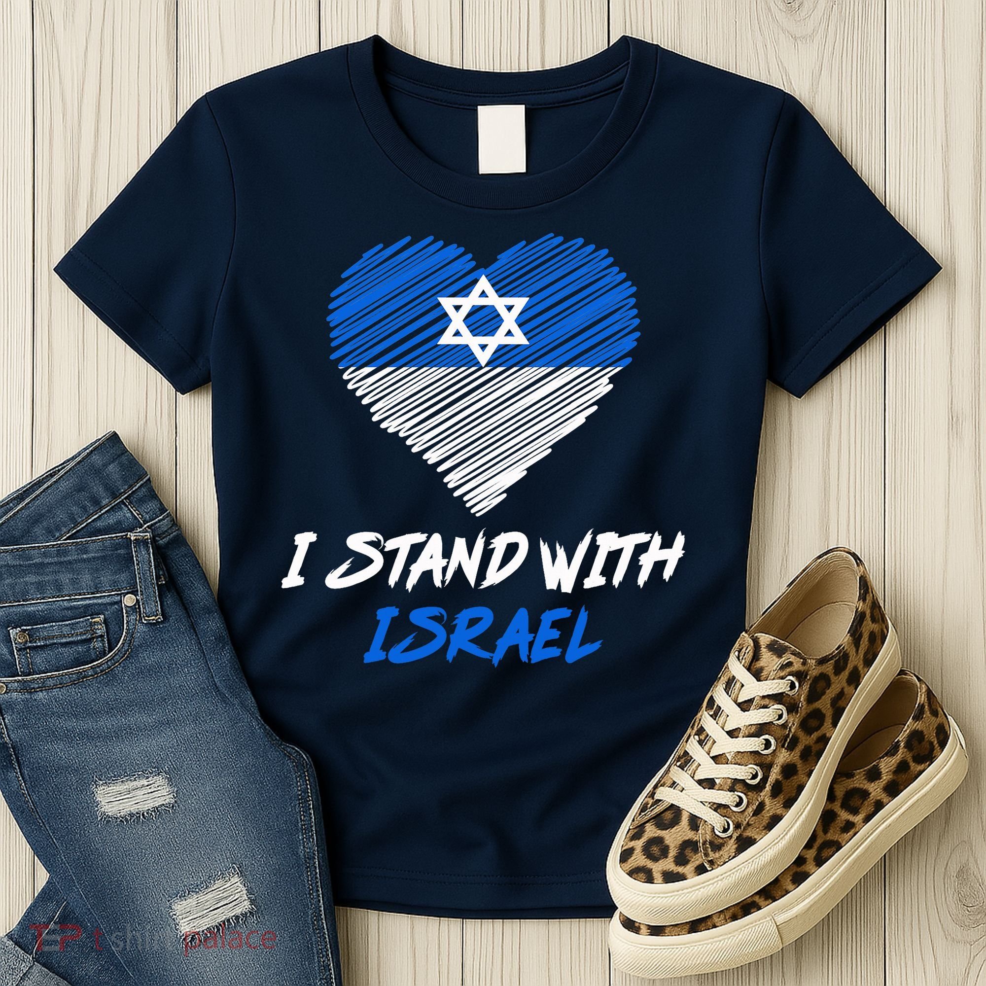 Support Israel I Stand With Israel Israeli Flag Women's T-Shirt