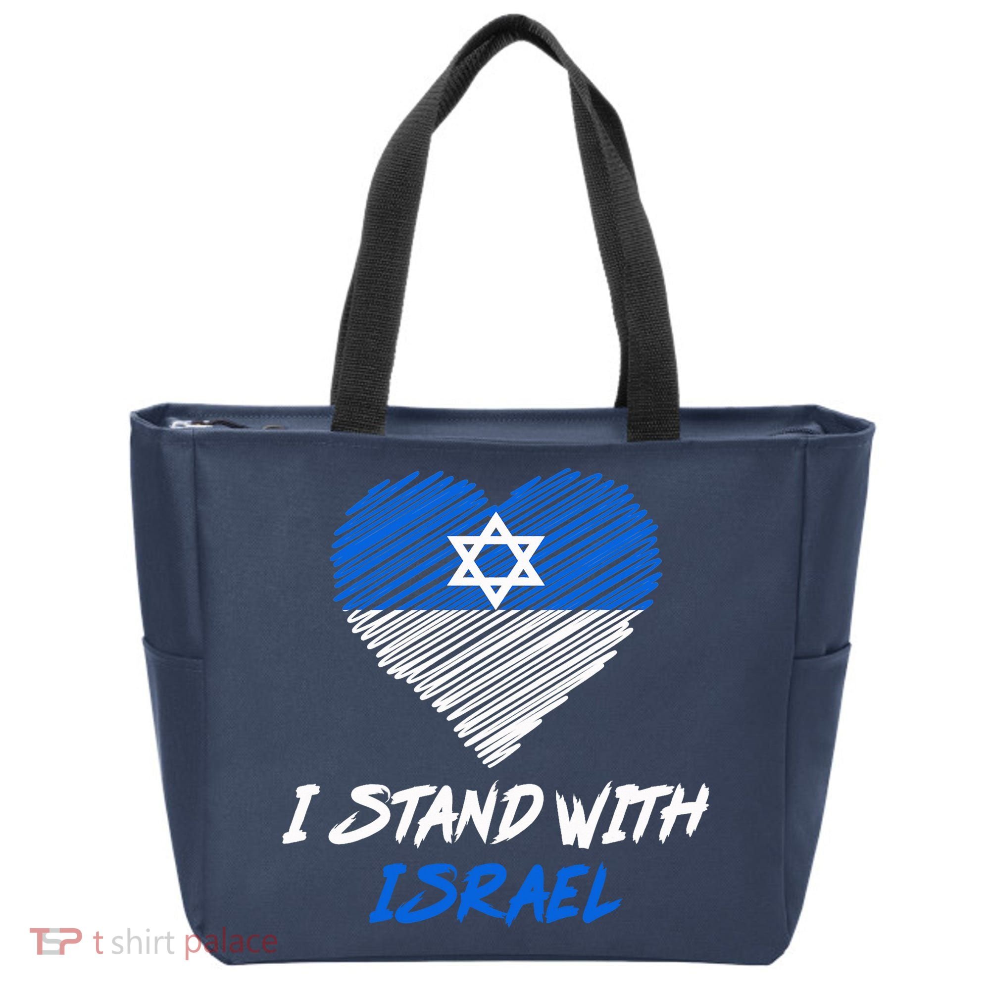 Support Israel I Stand With Israel Israeli Flag Tote Bag