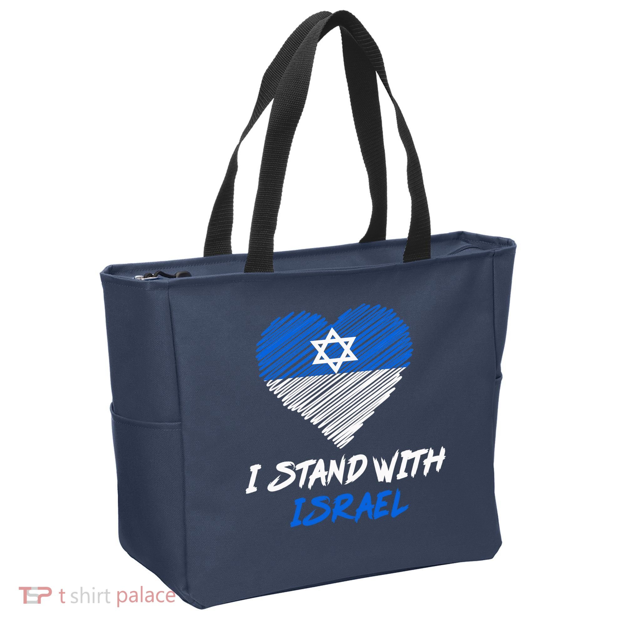 Support Israel I Stand With Israel Israeli Flag Tote Bag