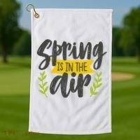 Spring Is In The Air Cute Season Golf Towel thumb 1