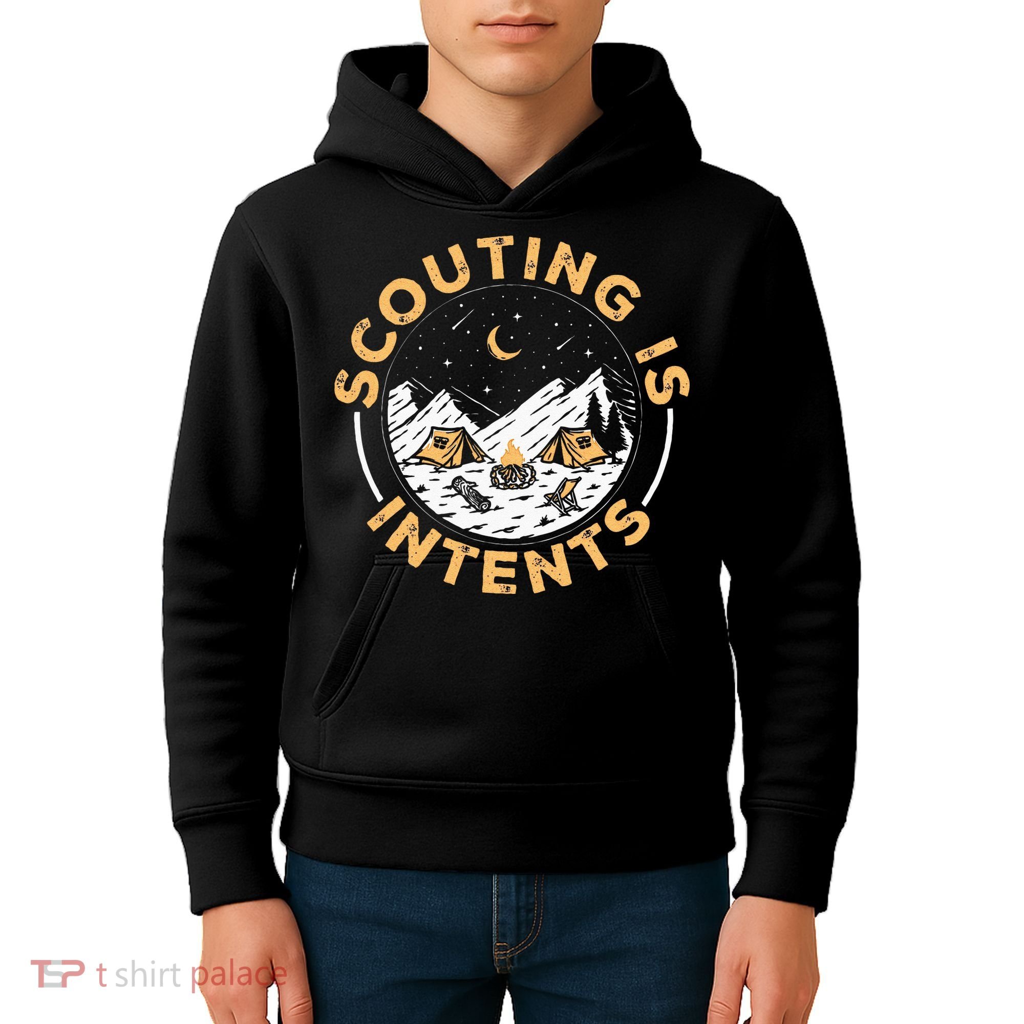Scouting Is Intents Scout Funny Camping Kids Hoodie