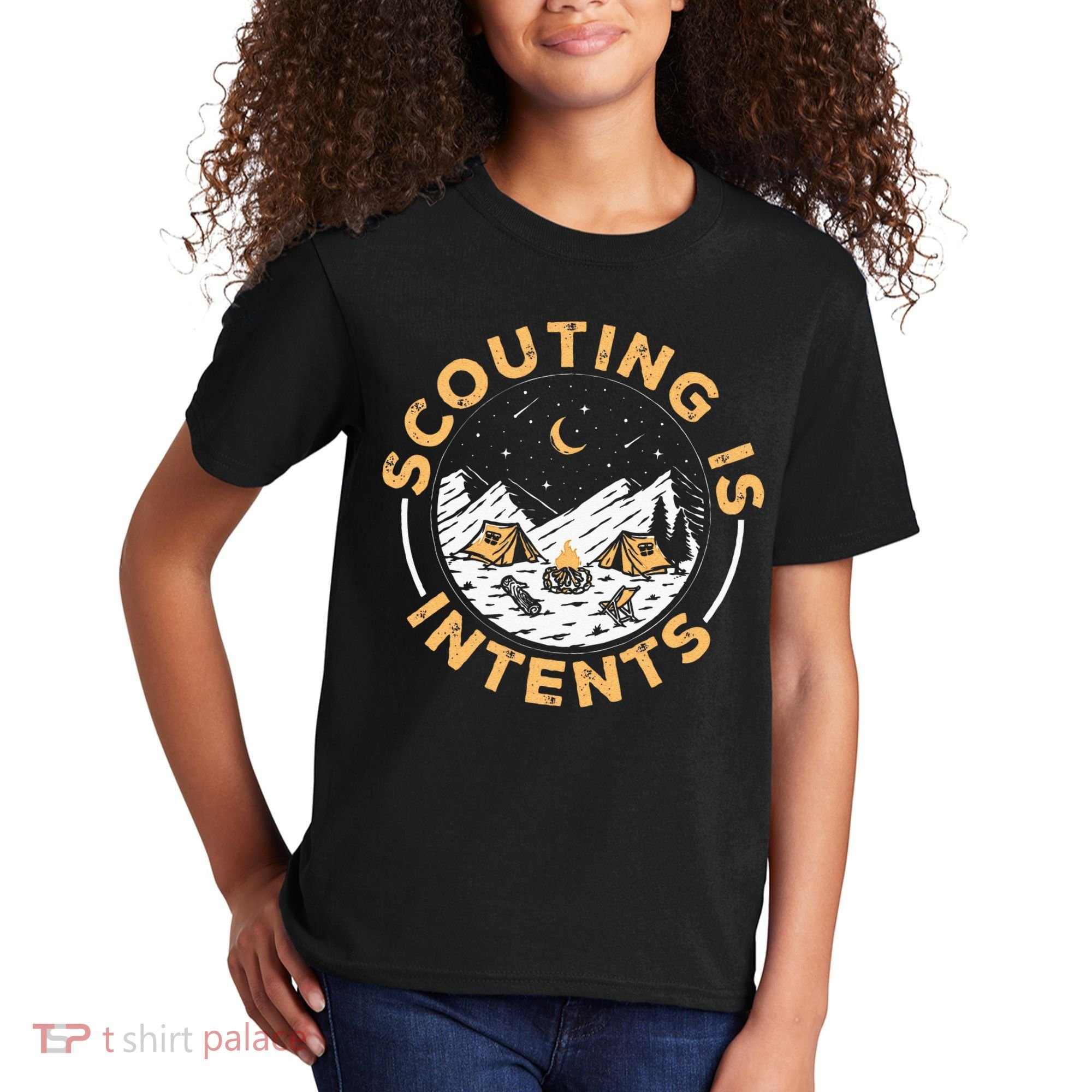 Scouting Is Intents Scout Funny Camping Kids T-Shirt