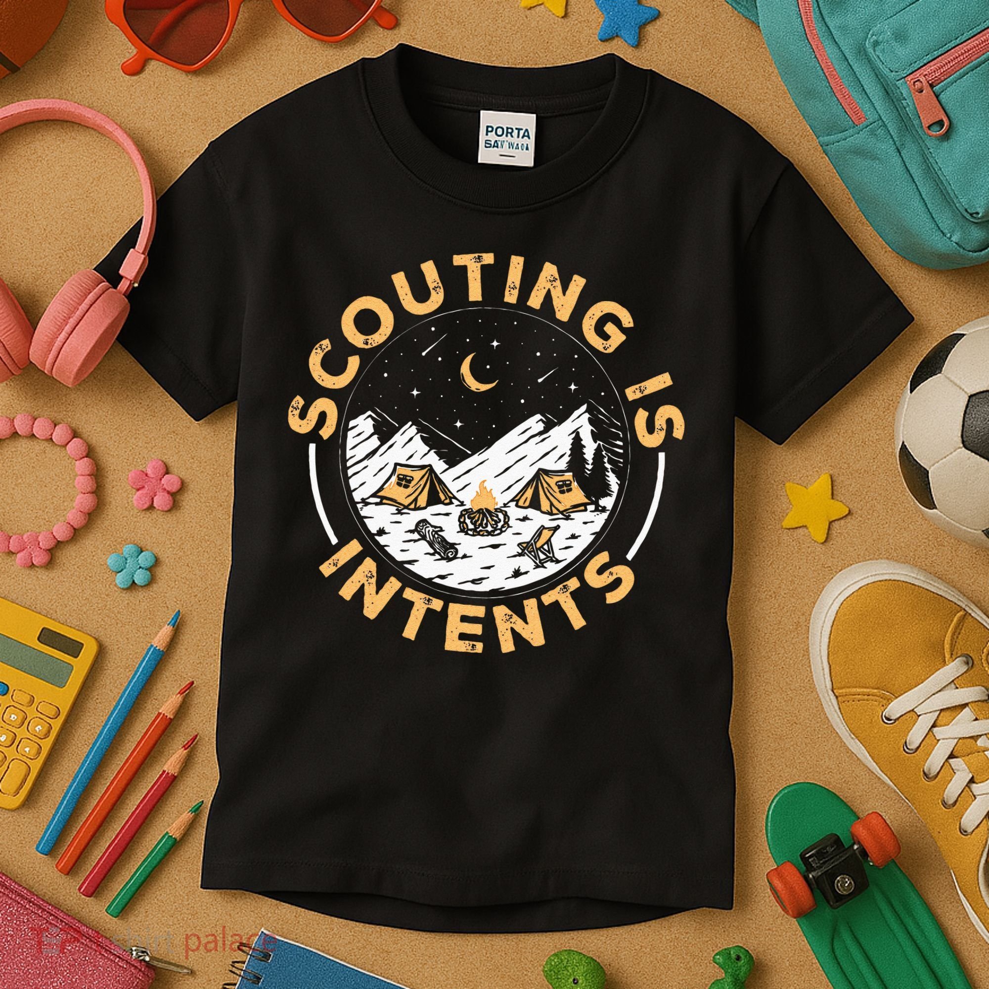 Scouting Is Intents Scout Funny Camping Kids T-Shirt