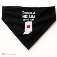 Someone In Indiana Loves Me Indiana In USA-Made Doggie Bandana thumb 0