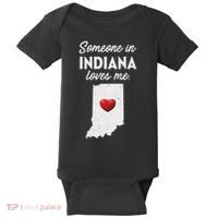 Someone In Indiana Loves Me Indiana In Baby Bodysuit thumb 0
