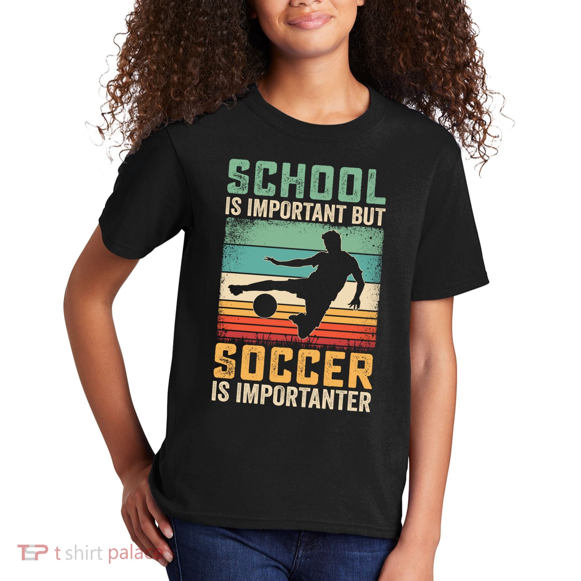 School Is Important But Soccer Is Importanter Kids T-Shirt