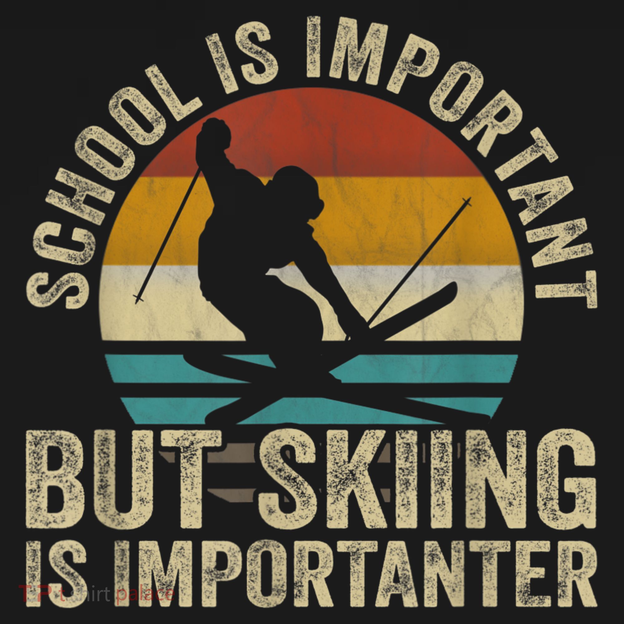 School Is Important But Skiing Is Importanter Ski Funny Gift Visor