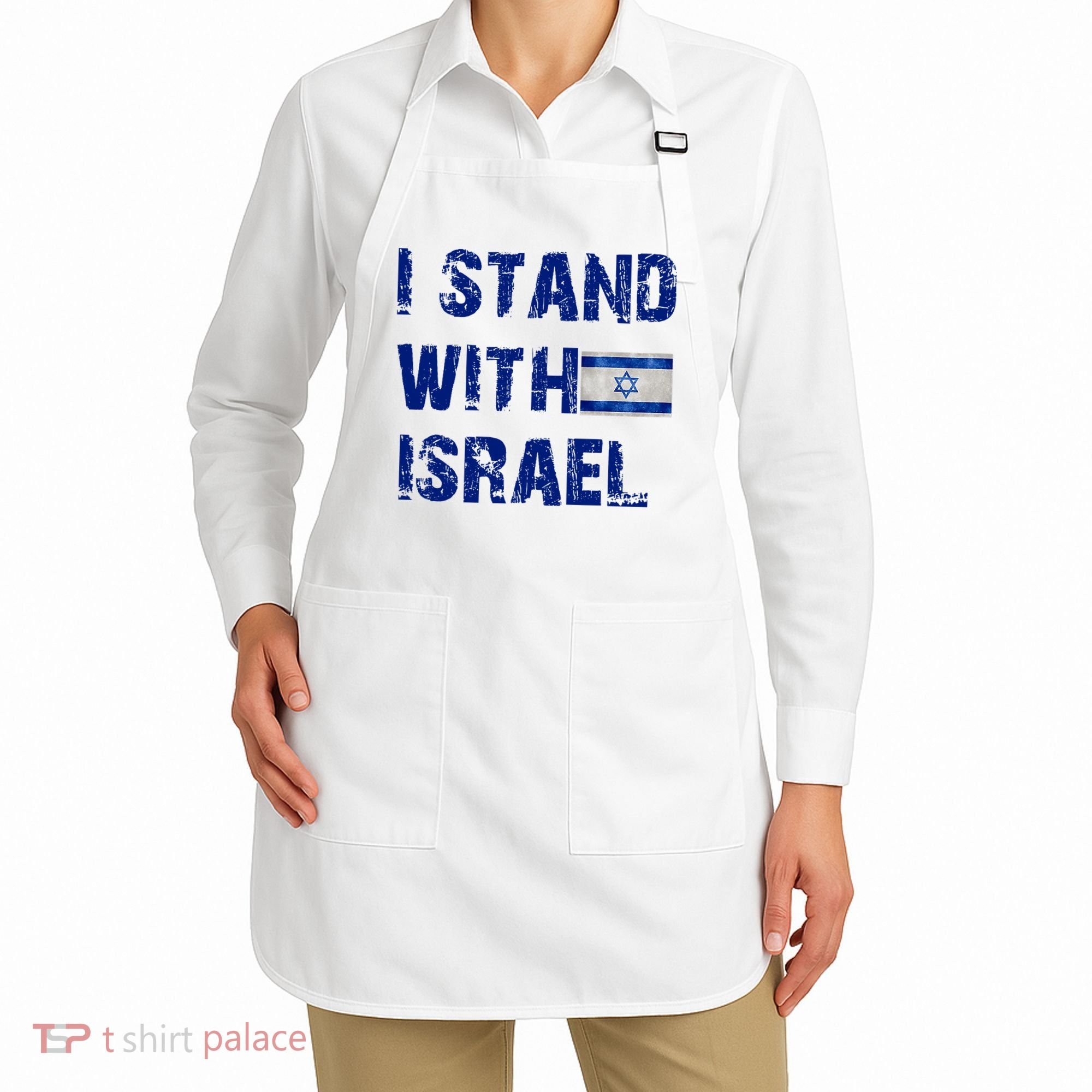 Support Israel I Stand With Israel Israeli Flag Pray For Israel Apron
