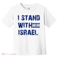 Support Israel I Stand With Israel Israeli Flag Pray For Israel Toddler T-Shirt thumb 0