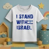 Support Israel I Stand With Israel Israeli Flag Pray For Israel Toddler T-Shirt thumb 3