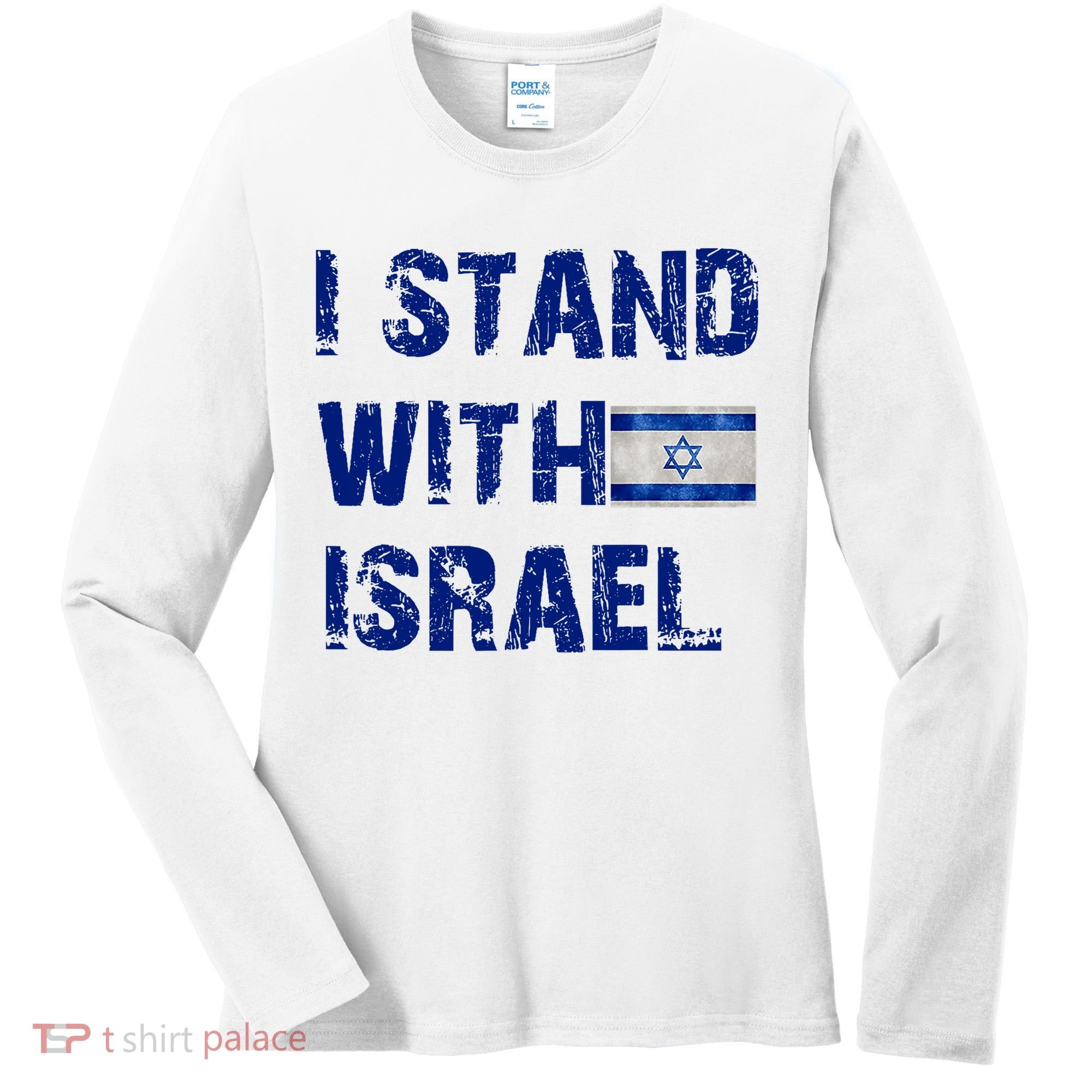 Support Israel I Stand With Israel Israeli Flag Pray For Israel Women's Long Sleeve Shirt