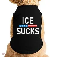 Support Immigrants Ice Sucks Doggie Tank thumb 0