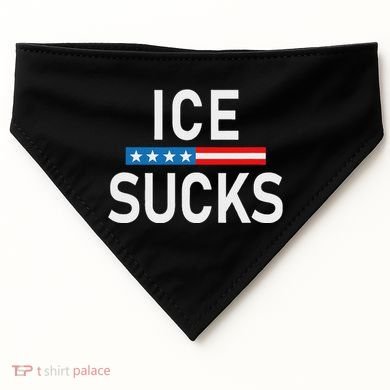 Support Immigrants Ice Sucks USA-Made Doggie Bandana