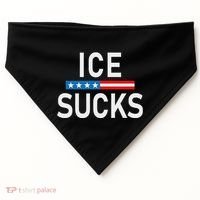 Support Immigrants Ice Sucks USA-Made Doggie Bandana thumb 0