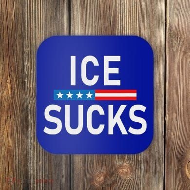 Support Immigrants Ice Sucks Coaster