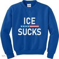 Support Immigrants Ice Sucks Kids Sweatshirt thumb 0