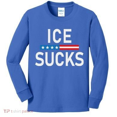 Support Immigrants Ice Sucks Kids Long Sleeve Shirt