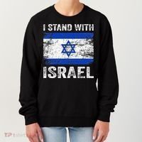 Support Israel I Stand With Israel Israeli Flag Women's Sweatshirt thumb 0