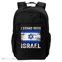 Support Israel I Stand With Israel Israeli Flag Backpack thumb 0