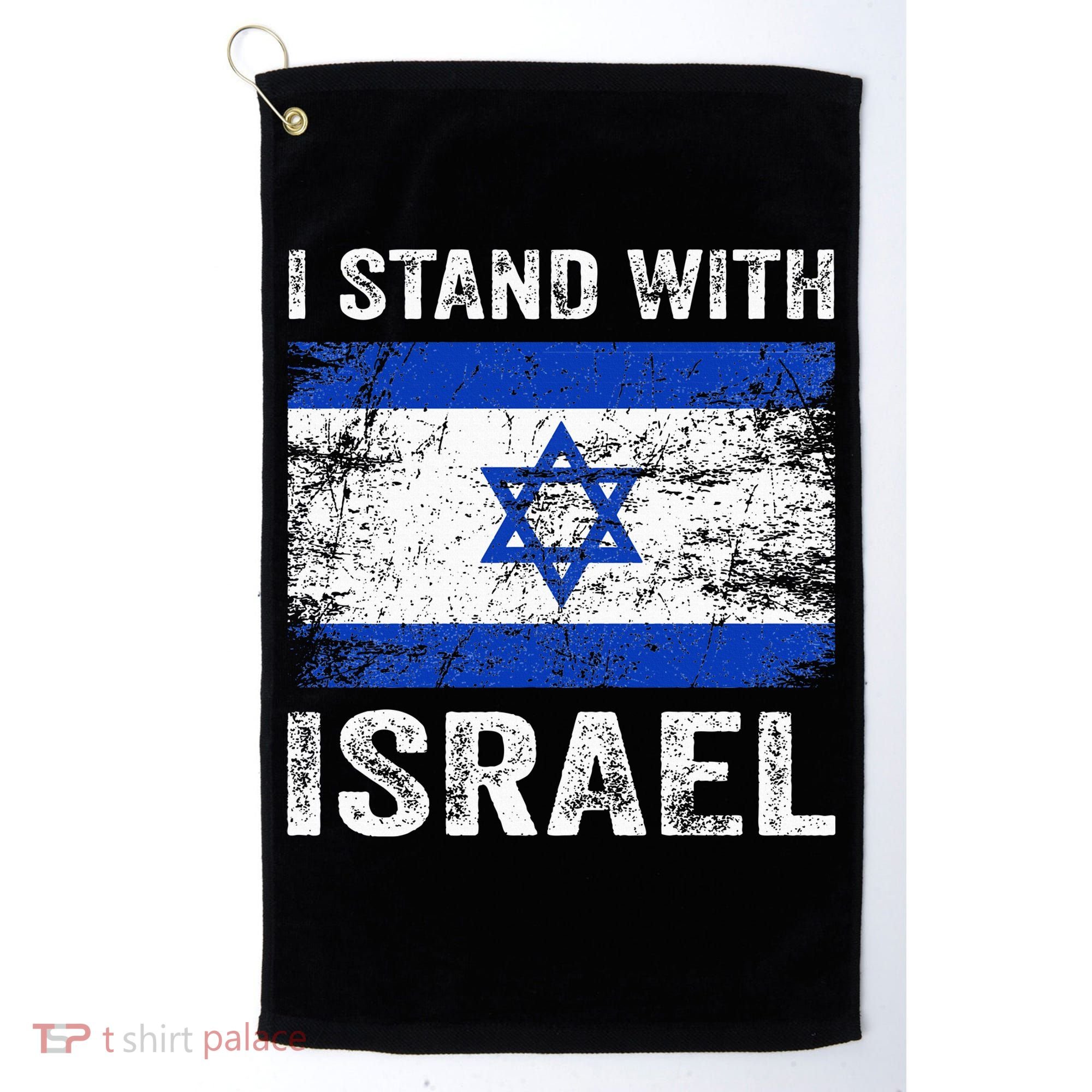 Support Israel I Stand With Israel Israeli Flag Golf Towel