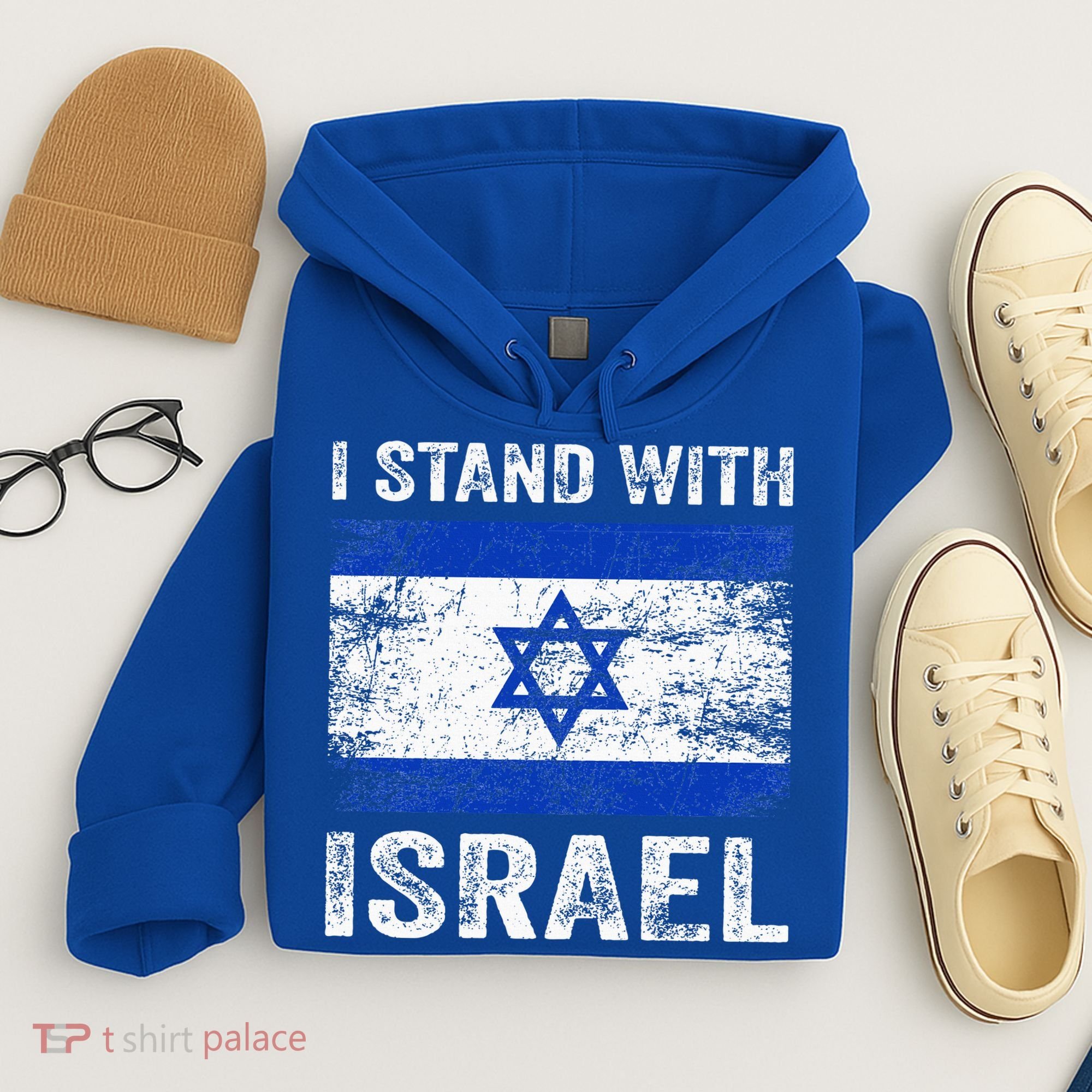 Support Israel I Stand With Israel Israeli Flag Hoodie