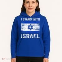 Support Israel I Stand With Israel Israeli Flag Hoodie thumb 5