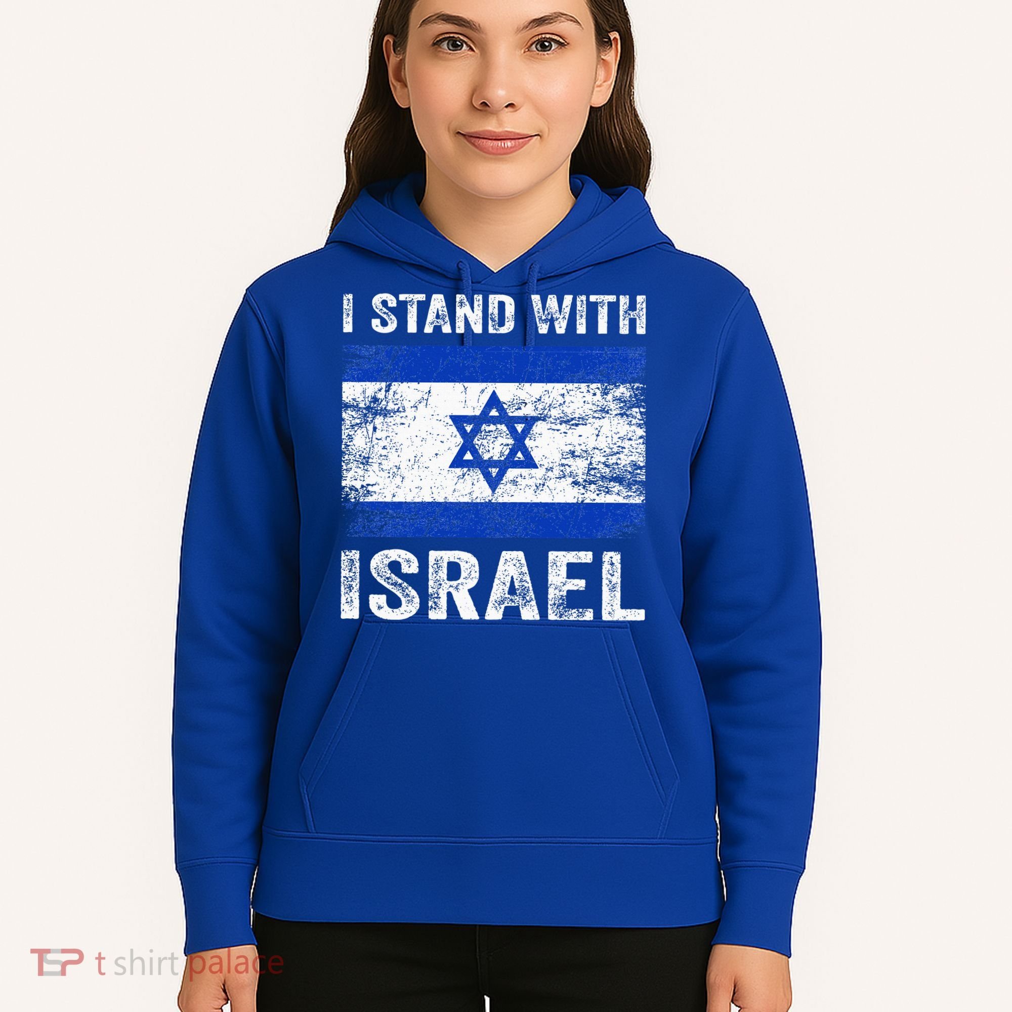 Support Israel I Stand With Israel Israeli Flag Hoodie