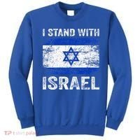 Support Israel I Stand With Israel Israeli Flag Sweatshirt thumb 0
