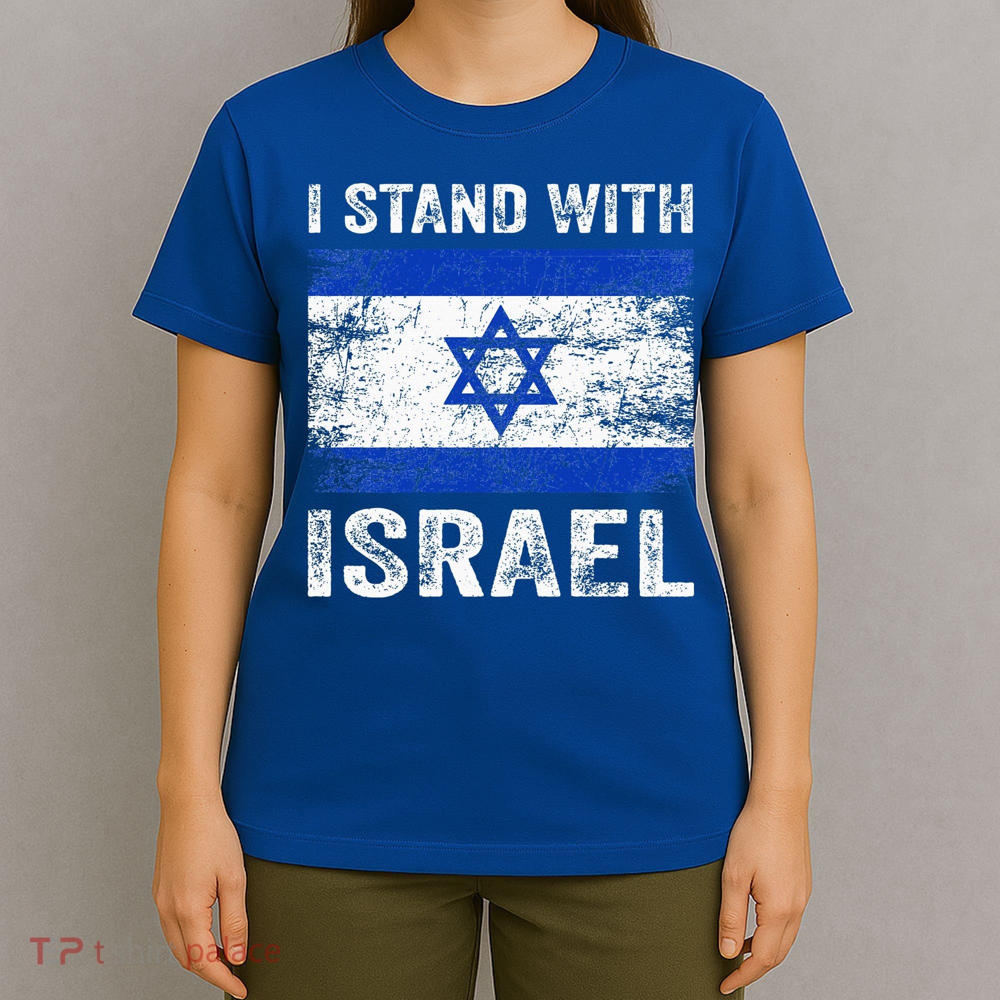Support Israel I Stand With Israel Israeli Flag T-Shirt