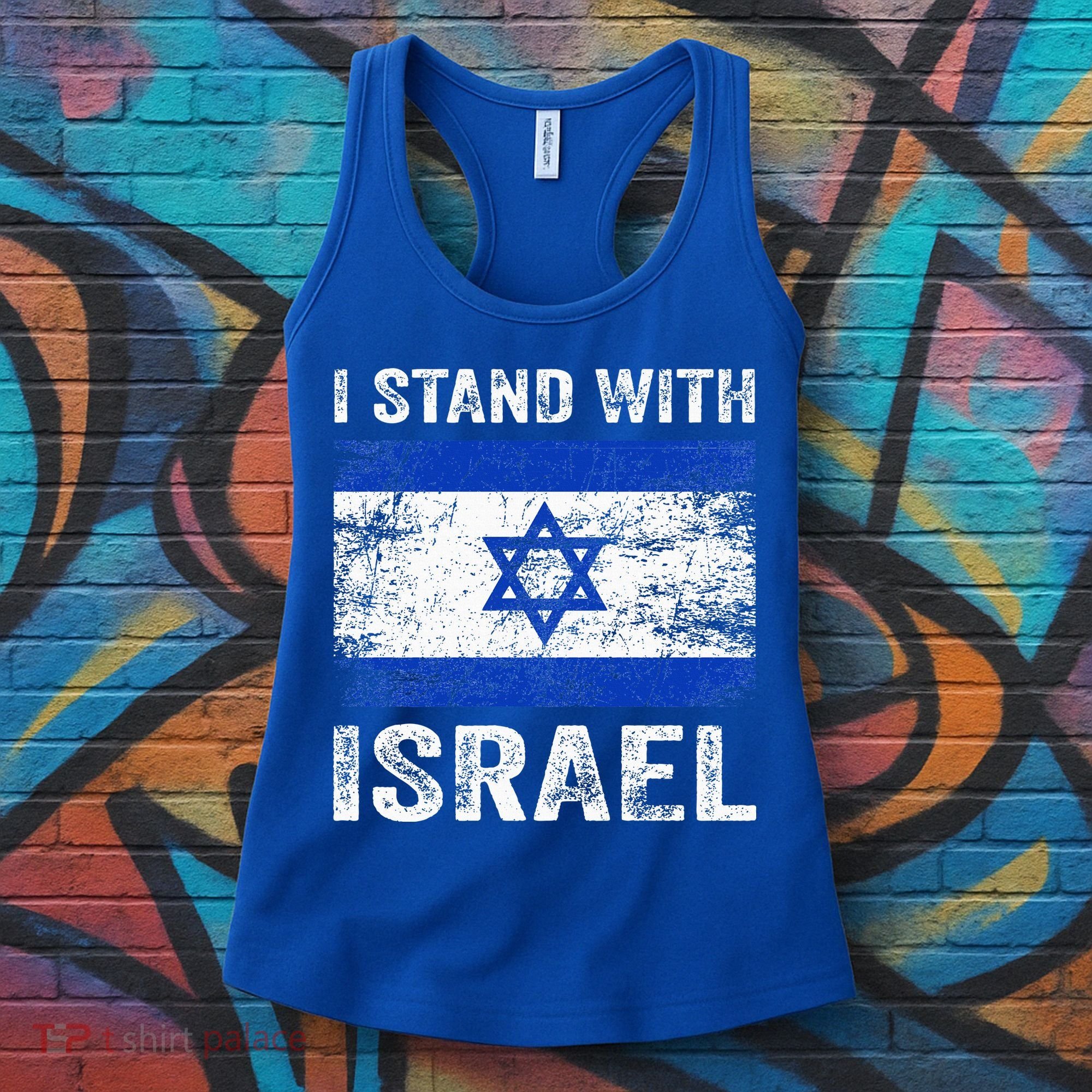 Support Israel I Stand With Israel Israeli Flag Women's Tank Top