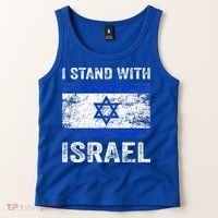 Support Israel I Stand With Israel Israeli Flag Tank Top thumb 2