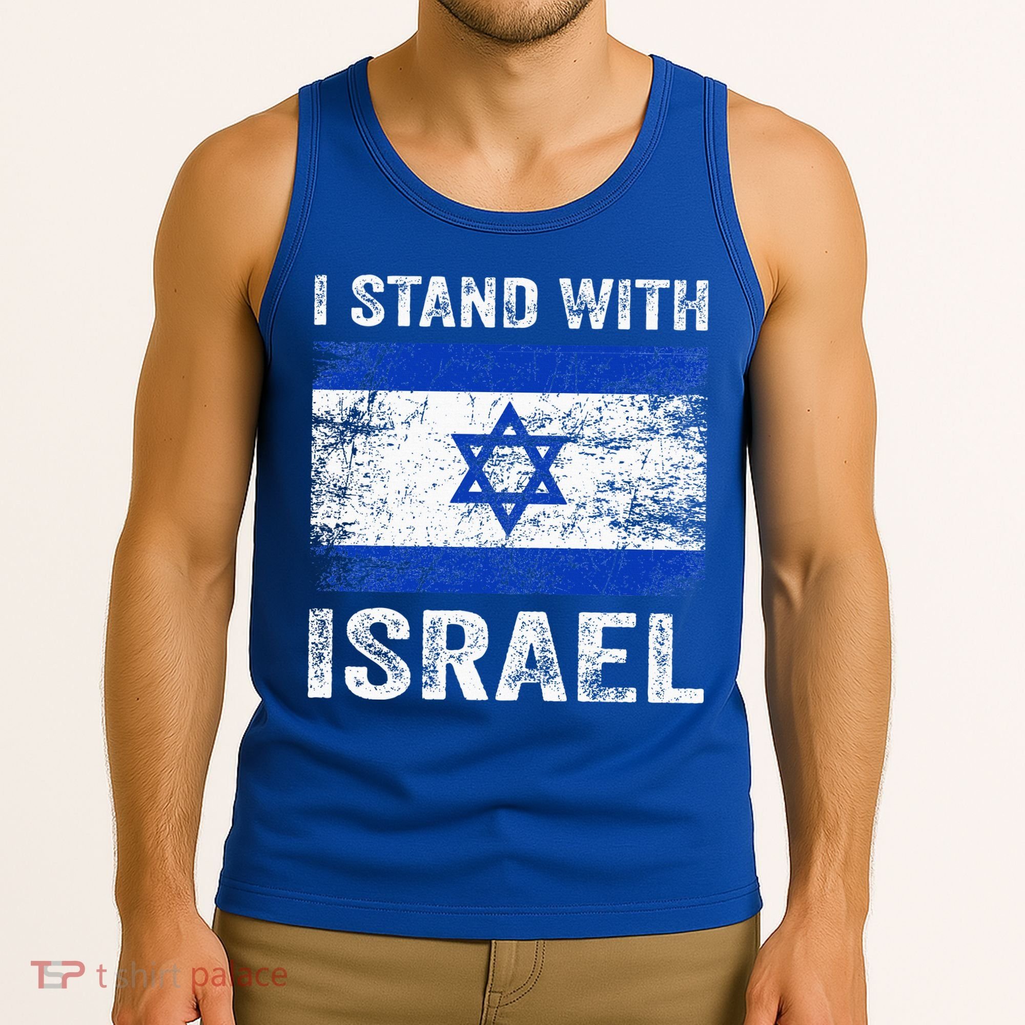 Support Israel I Stand With Israel Israeli Flag Tank Top