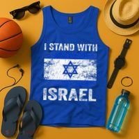 Support Israel I Stand With Israel Israeli Flag Tank Top thumb 4