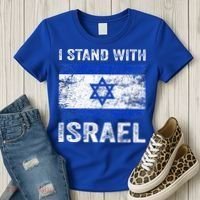 Support Israel I Stand With Israel Israeli Flag Women's T-Shirt thumb 3