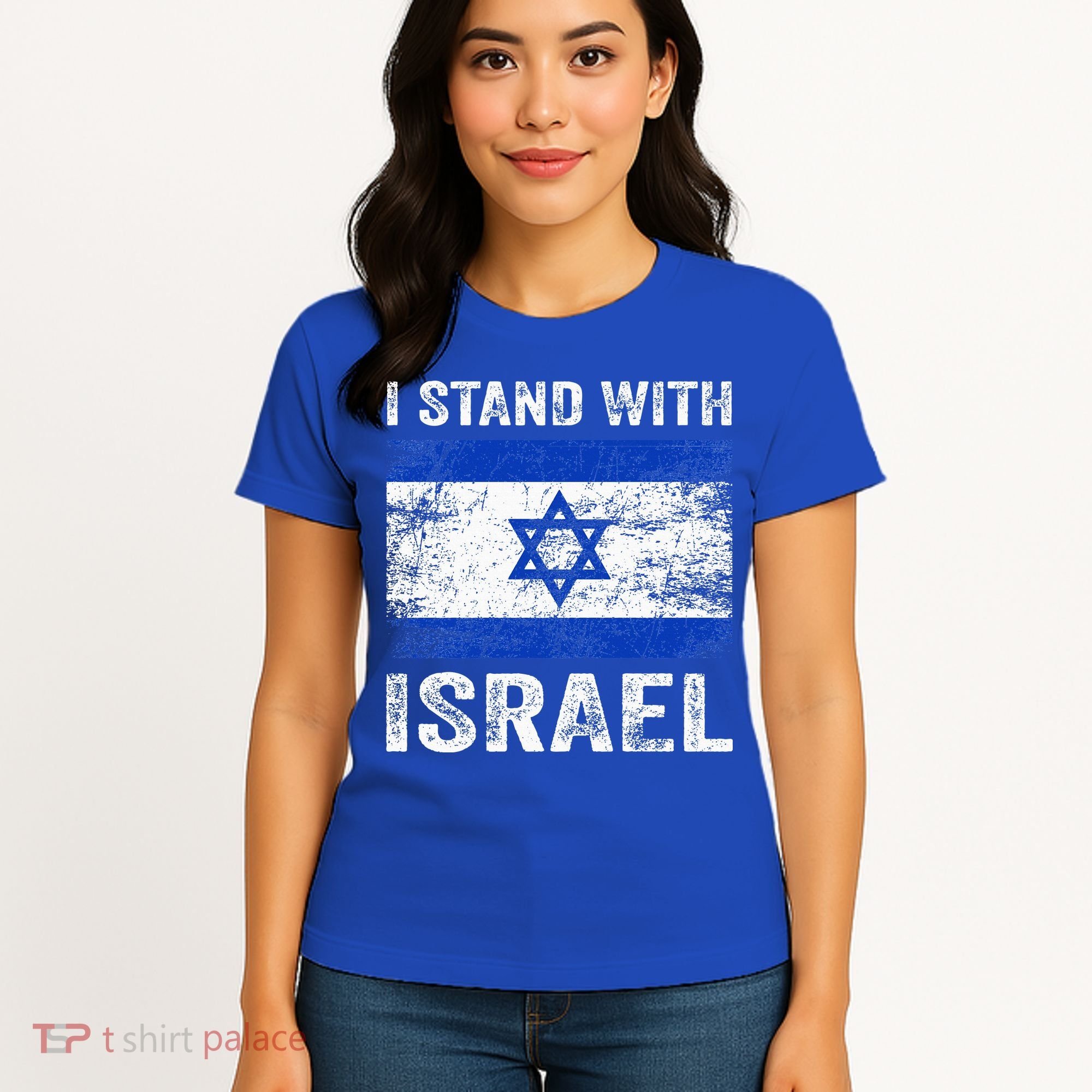 Support Israel I Stand With Israel Israeli Flag Women's T-Shirt