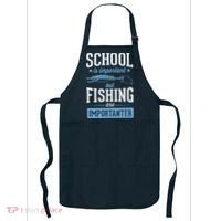 School Is Important But Fishing Is Importanter Apron thumb 0