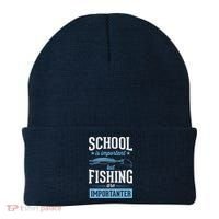 School Is Important But Fishing Is Importanter Beanie thumb 0