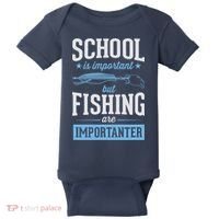 School Is Important But Fishing Is Importanter Baby Bodysuit thumb 0