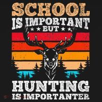 School Is Important But Hunting Is Importanter Hunting Women's Hoodie thumb 2