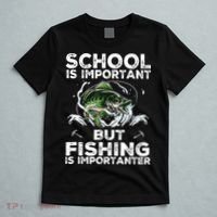 School Is Important But Fishing Is Importanter Funny Fishing T-Shirt thumb 5