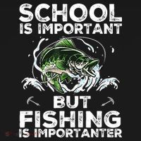 School Is Important But Fishing Is Importanter Funny Fishing Women's Hoodie thumb 2