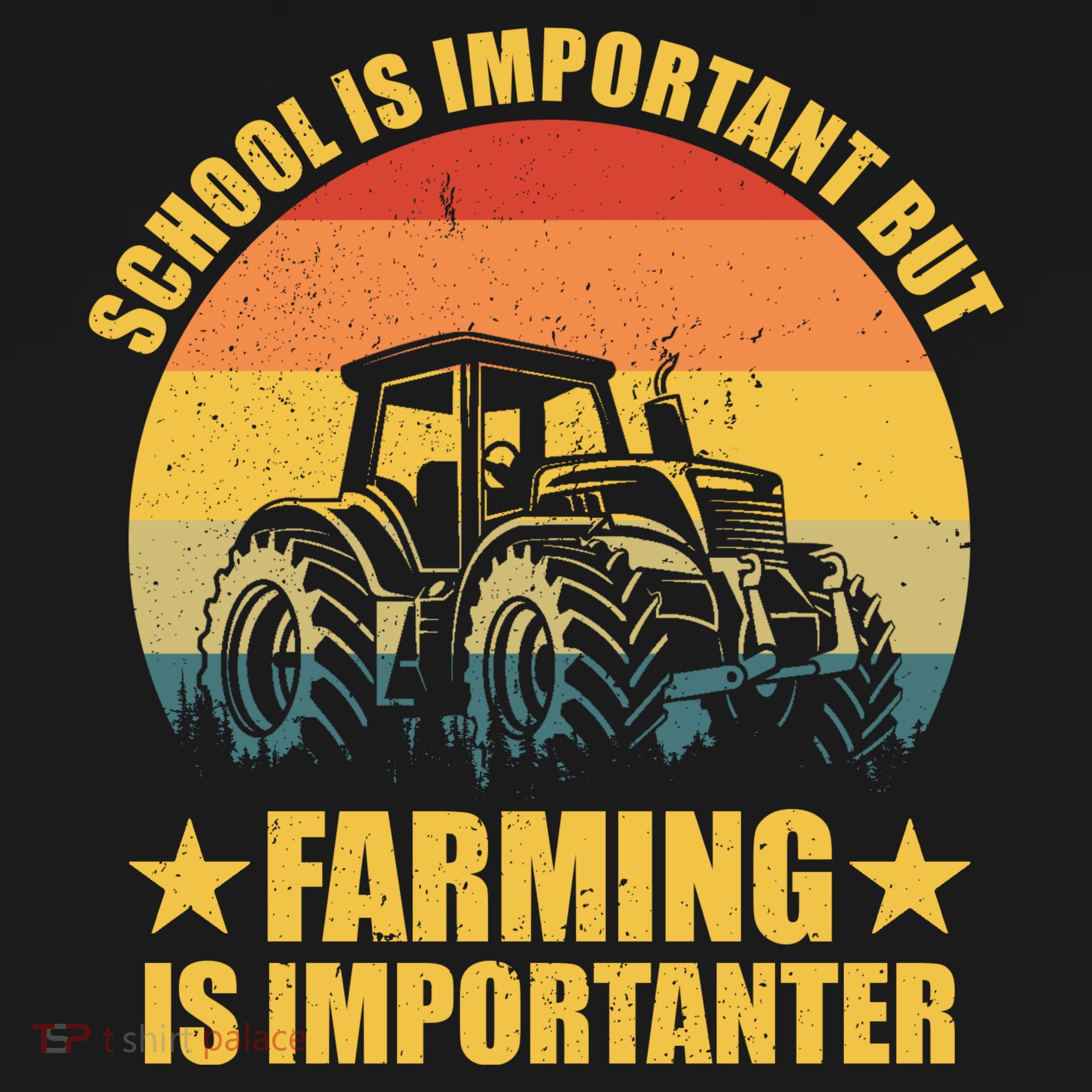 School Is Important Farming Is Importanter Ornament