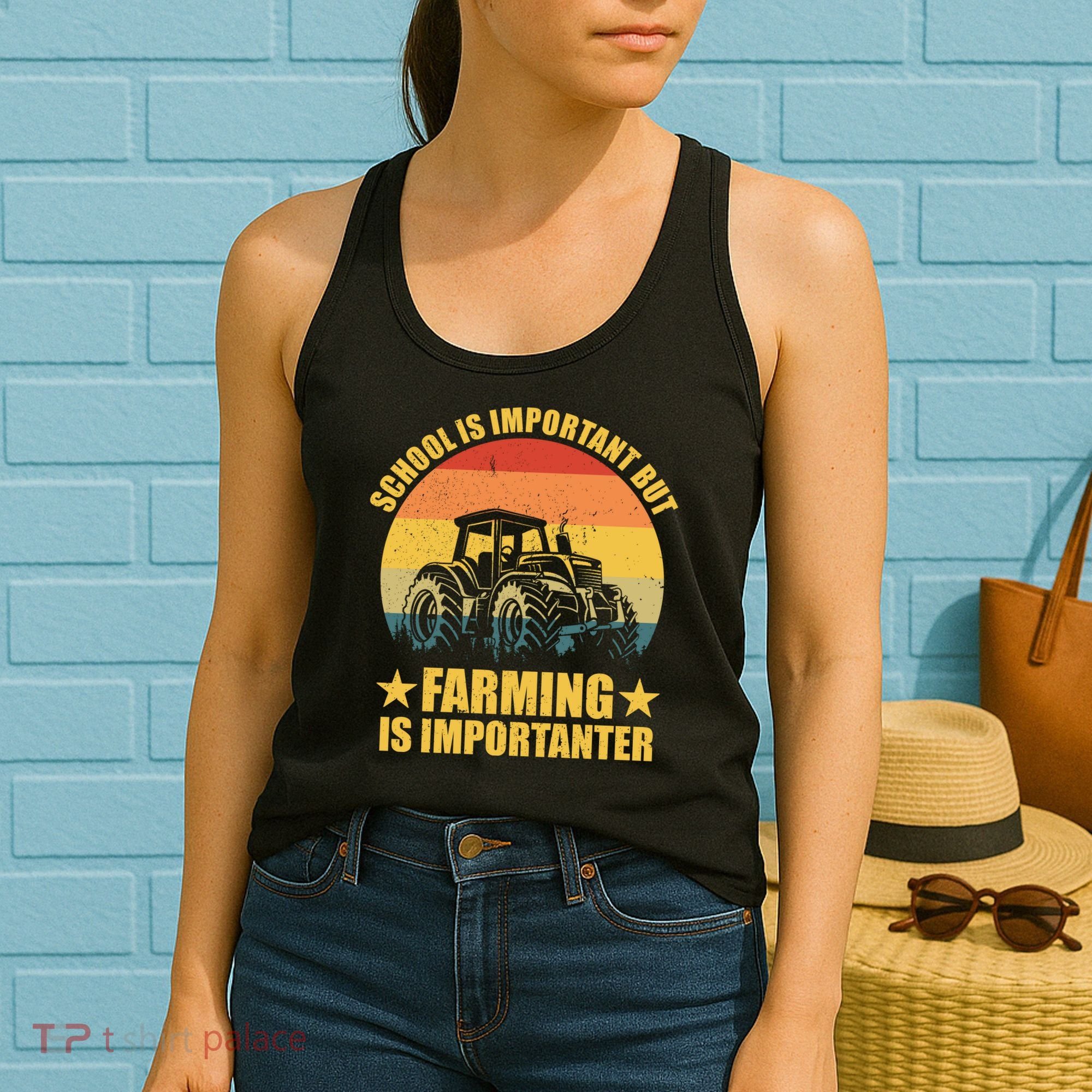 School Is Important Farming Is Importanter Women's Tank Top