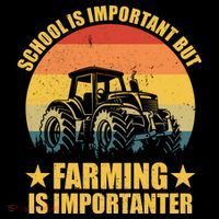 School Is Important Farming Is Importanter Baby Bodysuit thumb 2