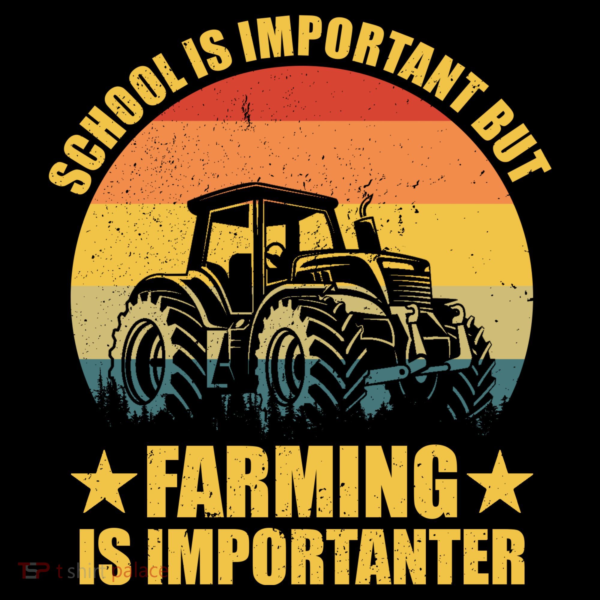 School Is Important Farming Is Importanter Baby Bodysuit