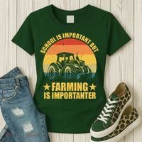 School Is Important Farming Is Importanter Women's T-Shirt thumb 3
