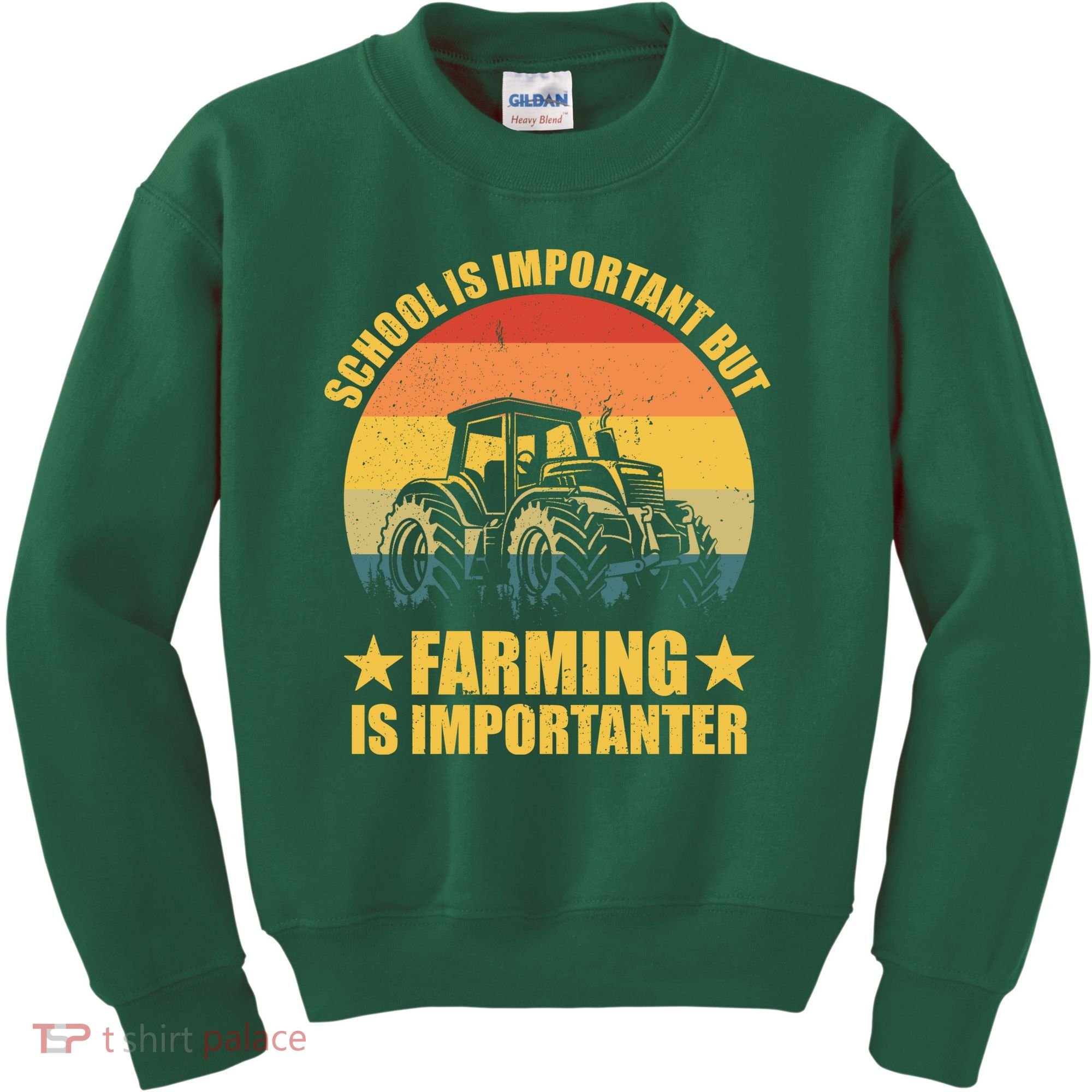 School Is Important Farming Is Importanter Kids Sweatshirt